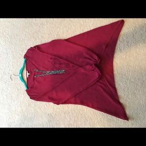 Juicy Couture Blouse Deep Red color